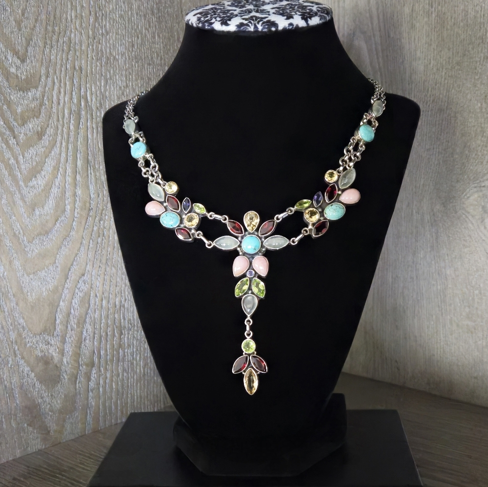 NICKY BUTLER RAJ LIMITED EDITION 925 Sterling Silver Designer Necklace Turquoise - Picture 9 of 16